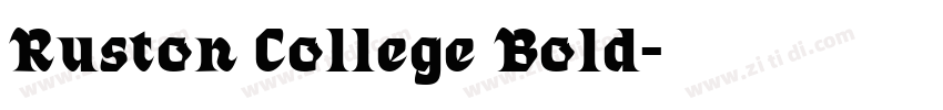 Ruston College Bold字体转换